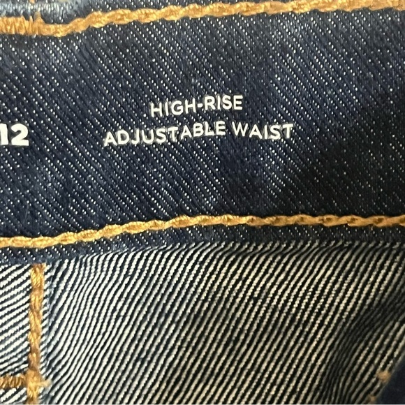 Girls Old Navy High Rise Adjustable Denim Shorts Size 12 Raw Hem - Picture 7 of 12